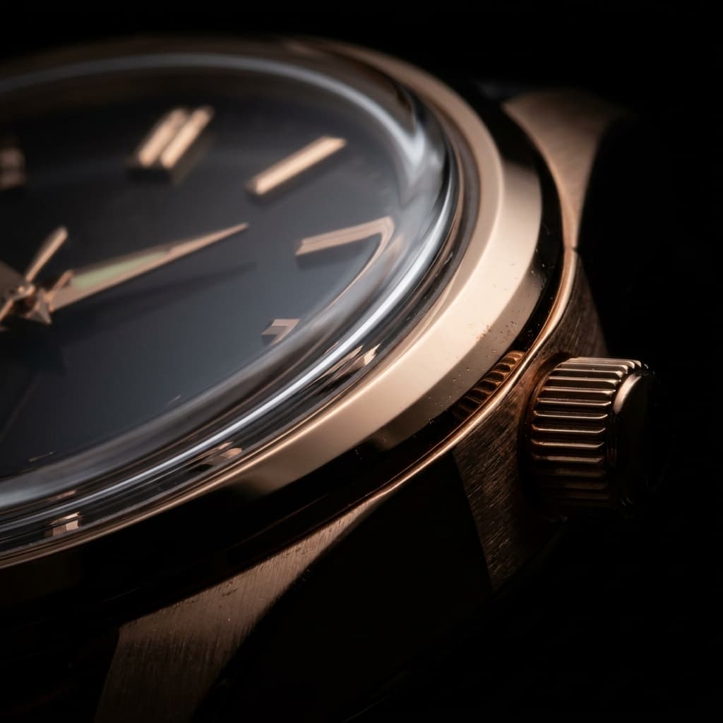 Sapphire Dome and Rose Gold Case